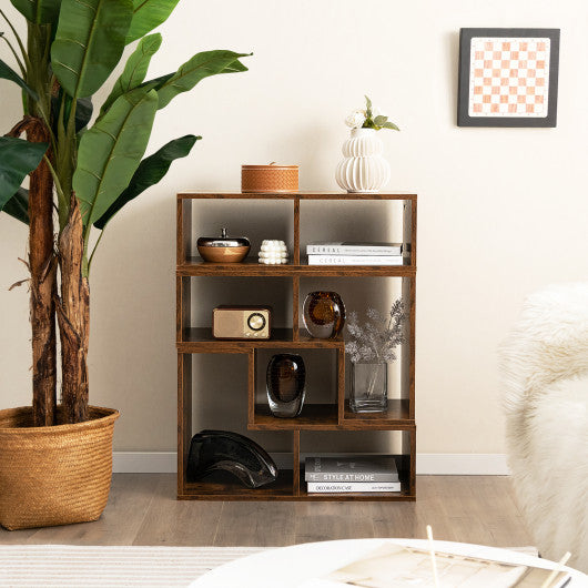 3 Pieces Console TV Stand for TVs up to 65 Inch with Shelves-Brown - Set Shop and Smile