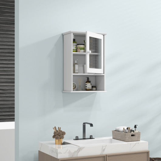 Bathroom Wall Mounted Adjustable Hanging Storage Medicine Cabinet - Set Shop and Smile