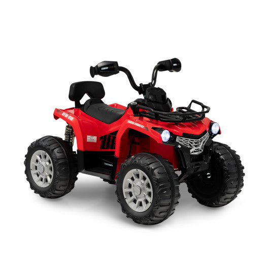 12V Kids Ride On ATV 4 Wheeler with MP3 and Headlights-Black - Set Shop and Smile