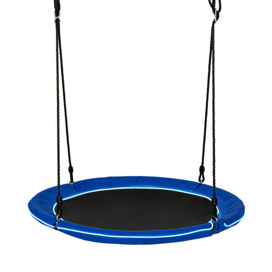 40 Inches Saucer Tree Swing for Kids and Adults-Navy - Set Shop and Smile
