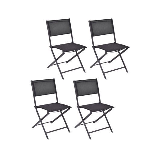 Set of 4 Outdoor Patio Folding Chairs - Set Shop and Smile