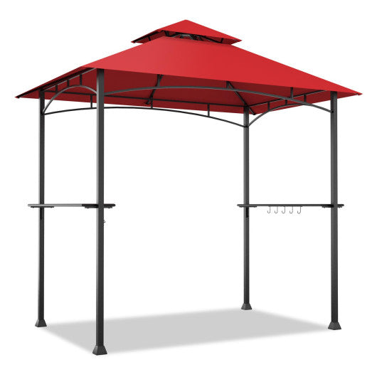 8 x 5 Feet 2-Tier BBQ Grill Gazebo Barbecue Canopy