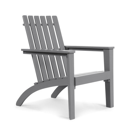 Outdoor Durable Patio Acacia Wood Adirondack Lounge Armchair-Gray - Set Shop and Smile