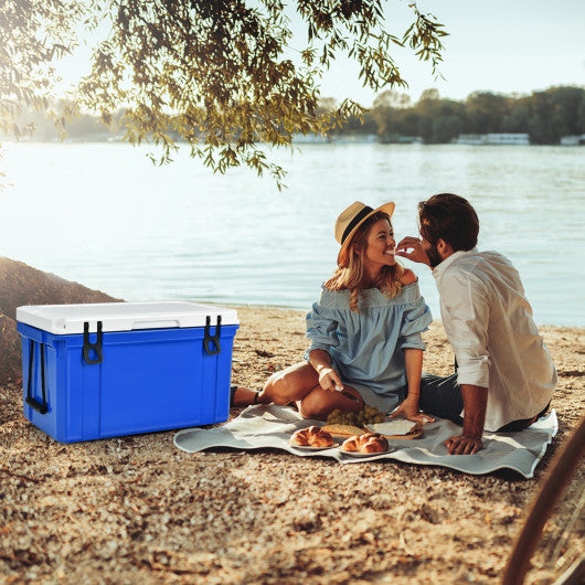 58 Quart Leak-Proof Portable Cooler Ice Box for Camping-Blue - Set Shop and Smile