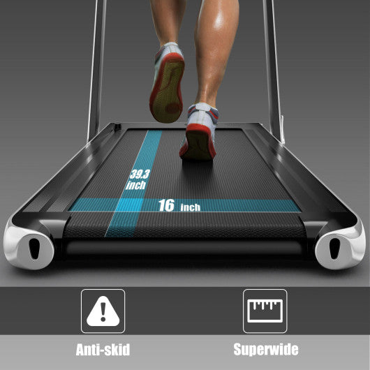 2.25HP 2 in 1 Folding Treadmill with APP Speaker Remote Control-Black - Set Shop and Smile