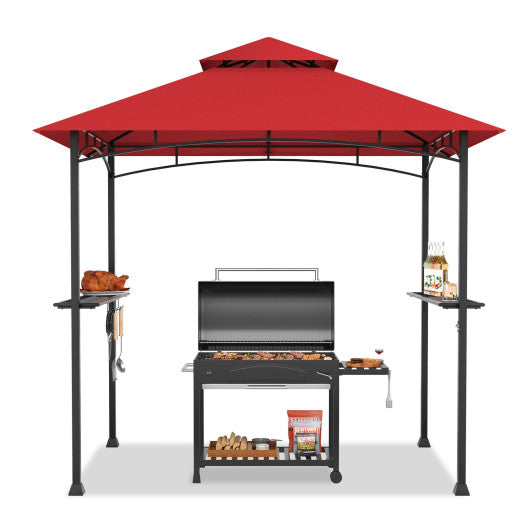8 x 5 Feet 2-Tier BBQ Grill Gazebo Barbecue Canopy - Set Shop and Smile