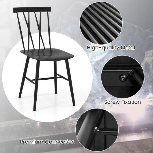 Set of 2 Modern Dining Chairs with Backrest - Set Shop and Smile