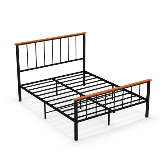 Full/Queen Bed Frame with Headboard and Footboard-Queen Size - Set Shop and Smile