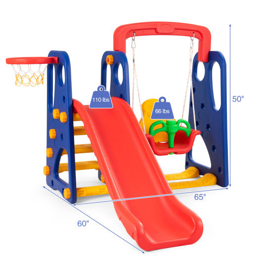 3-in-1 Junior Children Climber Slide Playset - Set Shop and Smile