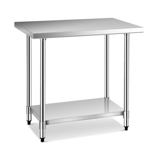 24 x 36 Inch Stainless Steel Commercial Kitchen Food Prep Table - Set Shop and Smile