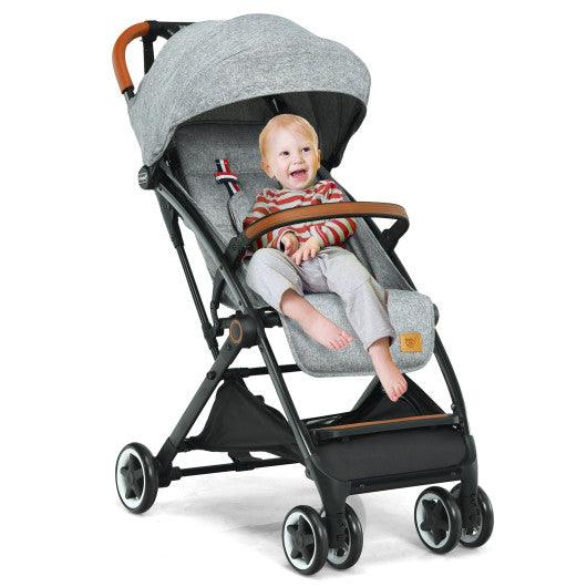 Lightweight Aluminium Frame Baby Stroller with Net-Gray at Set Shop and Smile