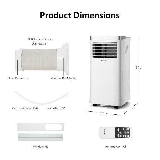 8000 BTU 3-in-1 Portable Air Conditioner with Remote Control-White at Set Shop and Smile