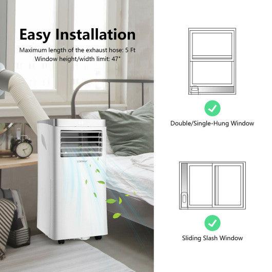 8000 BTU 3-in-1 Portable Air Conditioner with Remote Control-White at Set Shop and Smile