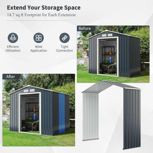 Outdoor Storage Shed Extension Kit for 7 Feet Shed Width at Set Shop and Smile