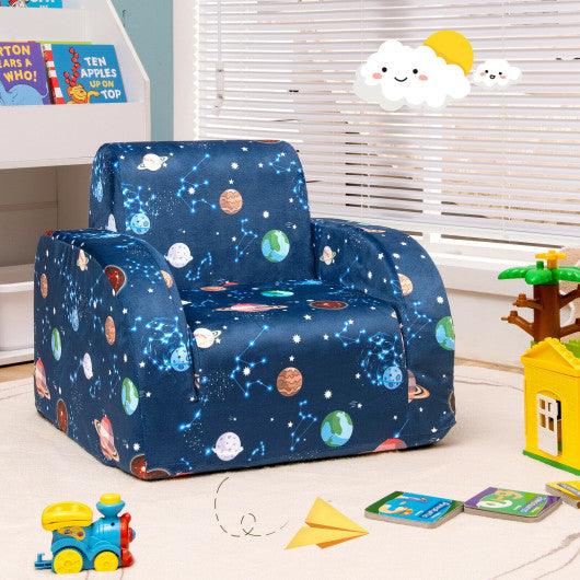3-in-1 Convertible Kid Sofa Bed Flip-Out Chair Lounger for Toddler-Blue at Set Shop and Smile