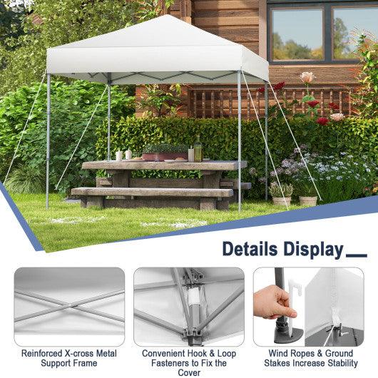 6.6 x 6.6 Feet Outdoor Pop-up Canopy Tent with UPF 50+ Sun Protection-White at Set Shop and Smile