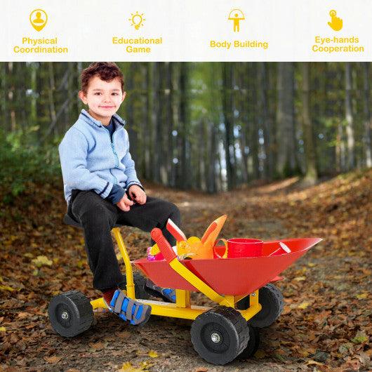 8" Heavy Duty Kids Ride-on Sand Dumper w/ 4 Wheels-Red at Set Shop and Smile