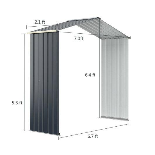 Outdoor Storage Shed Extension Kit for 7 Feet Shed Width at Set Shop and Smile