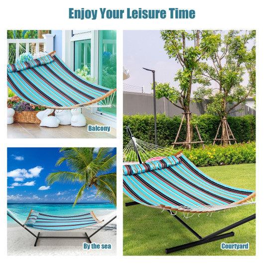 Outdoor Hammock with Detachable Pillow-Blue at Set Shop and Smile