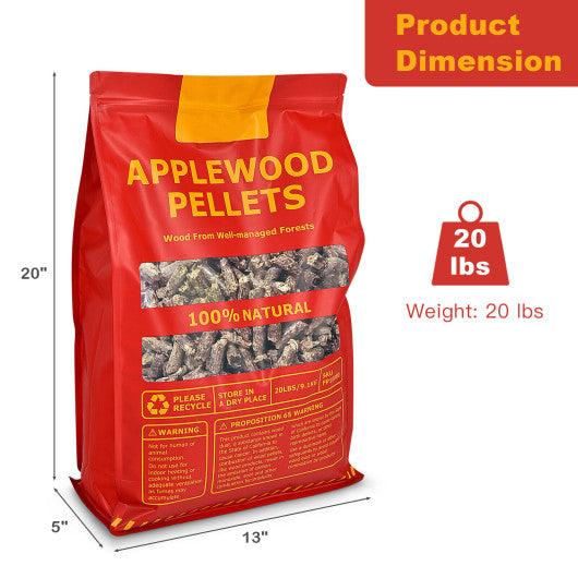 20 Pounds Apple Wood Pellets 100% All-Natural for Pellet Grills at Set Shop and Smile
