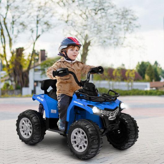 12V Kids Ride On ATV 4 Wheeler with MP3 and Headlights-Blue at Set Shop and Smile