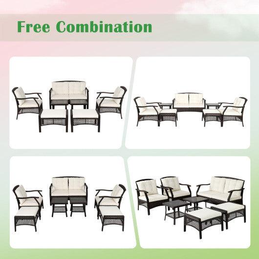 7 Pieces Outdoor Patio Furniture Set with Waterproof Cover at Set Shop and Smile
