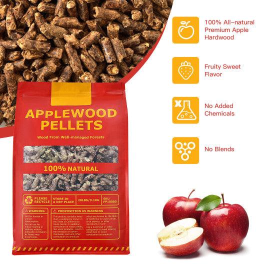 20 Pounds Apple Wood Pellets 100% All-Natural for Pellet Grills at Set Shop and Smile