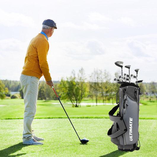 Men’s Profile Complete Golf Club Package Set Includes 10 Pieces-Gray at Set Shop and Smile