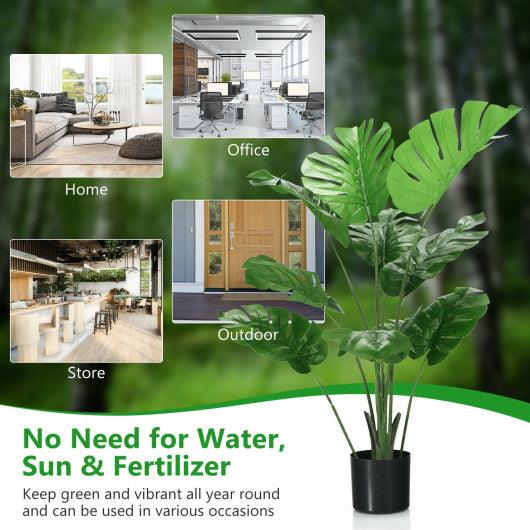 4 Feet Artificial Monstera Deliciosa Tree with 10 Leaves of Different Sizes at Set Shop and Smile