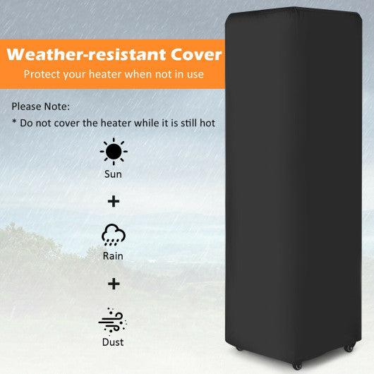 41 000 BTU Propane Patio Heater with Lockable Wheels-Black at Set Shop and Smile