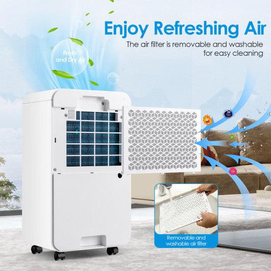32 Pints 2000 Sq. Ft Dehumidifier for Home and Basements with 3-Color Digital Display-White at Set Shop and Smile