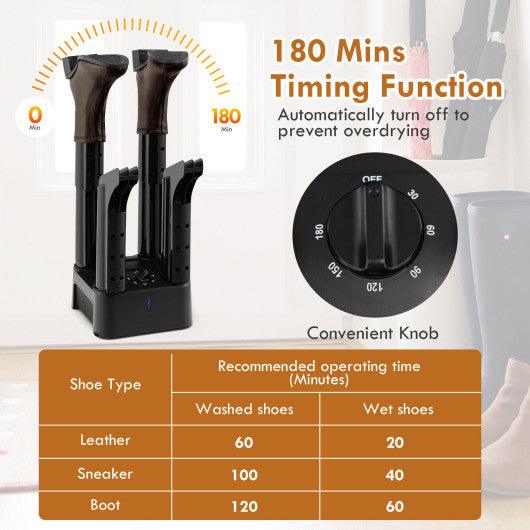 Prevent Odor Mold & Bacteria 4 Shoe Electric Dryer with Timer at Set Shop and Smile