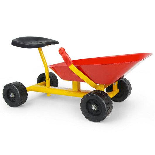 8" Heavy Duty Kids Ride-on Sand Dumper w/ 4 Wheels-Red at Set Shop and Smile