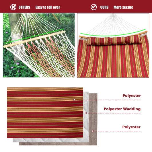 Outdoor Hammock with Detachable Pillow-Red at Set Shop and Smile