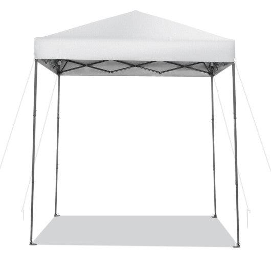 6.6 x 6.6 Feet Outdoor Pop-up Canopy Tent with UPF 50+ Sun Protection-White at Set Shop and Smile