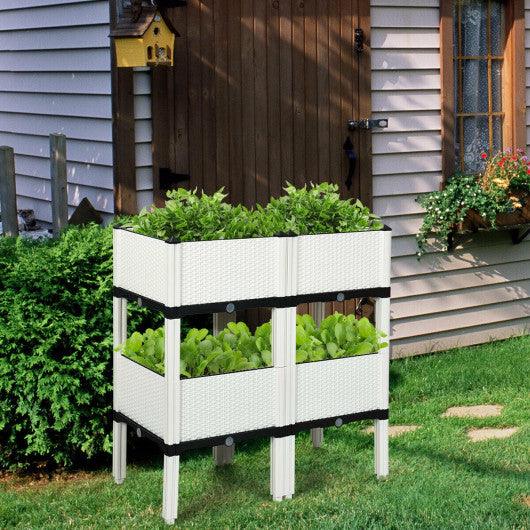 Set of 4 Elevated Flower Vegetable Herb Grow Planter Box at Set Shop and Smile