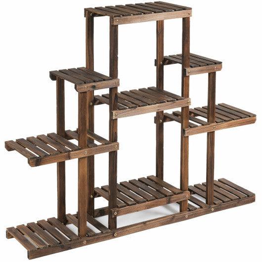 6-Tier Flower Wood Stand Plant Display Rack Storage Shelf at Set Shop and Smile
