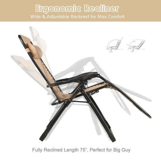 Oversize Lounge Chair with Cup Holder of Heavy Duty for outdoor-Beige at Set Shop and Smile