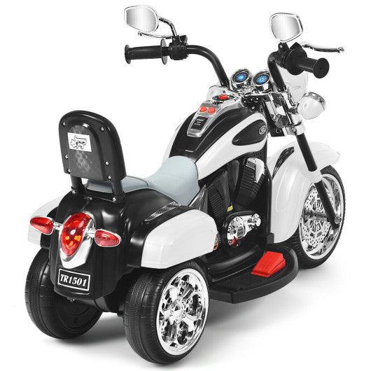 6V 3 Wheel Kids Motorcycle-White at Set Shop and Smile