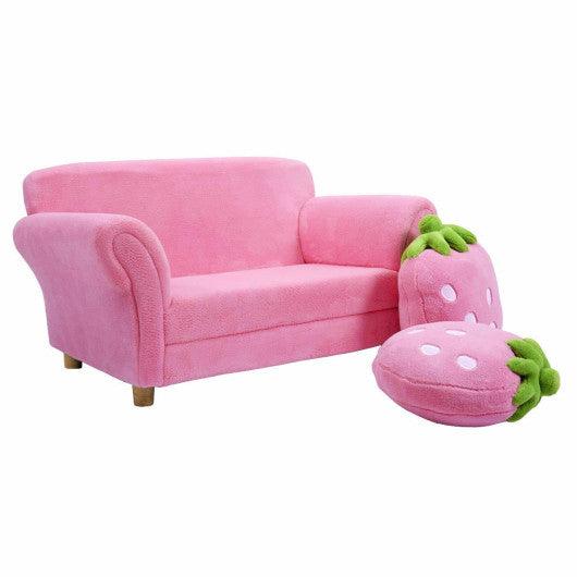 BL/PI Kids Strawberry Armrest Chair Sofa-Pink at Set Shop and Smile