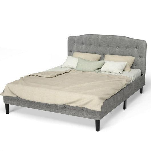 Queen Upholstered Headboard with Adjustable Heights-Light Gray at Set Shop and Smile