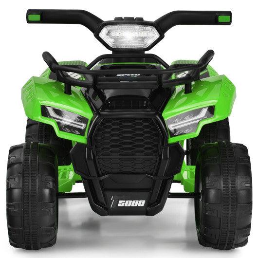 6V Kids ATV Quad Electric Ride On Car with LED Light and MP3-Green at Set Shop and Smile