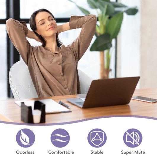 1 Piece Adjustable Modern Swivel Round Tufted-White at Set Shop and Smile