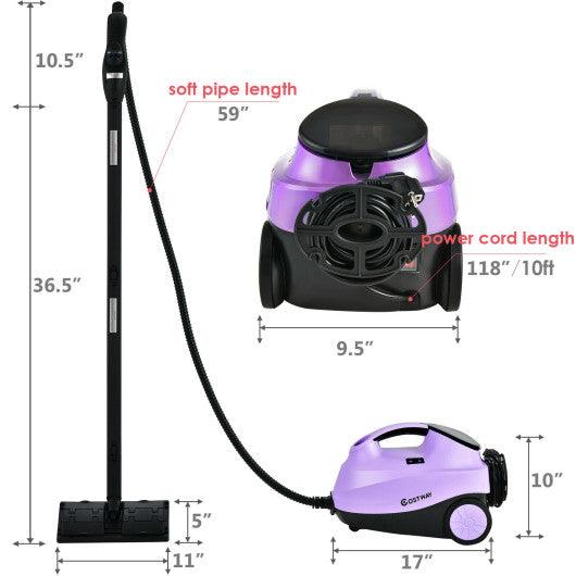 2000W Heavy Duty Multi-purpose Steam Cleaner Mop with Detachable Handheld Unit-Purple at Set Shop and Smile