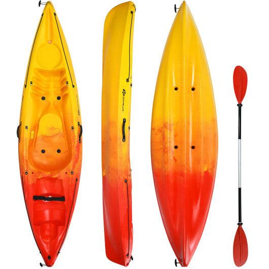 Single Sit-on-Top Kayak with Detachable Aluminum Paddle-Yellow at Set Shop and Smile