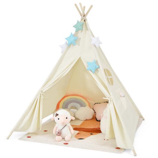 Foldable Kids Canvas Teepee Play Tent at Set Shop and Smile