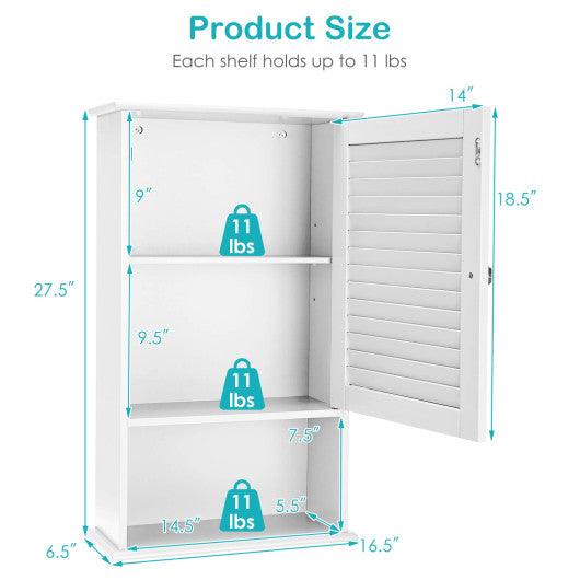 27.5" H Wall Hanging Bathroom Storage Cabinet at Set Shop and Smile