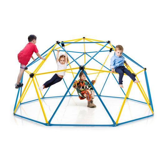 10 Feet Dome Climber with Swing and 800 Lbs Load Capacity-Multicolor at Set Shop and Smile