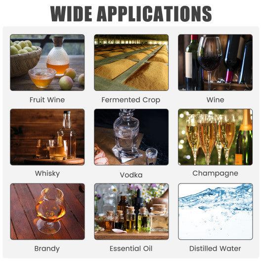 10 Gal 40 L Water Alcohol Distiller with Circulating Pump-10 Gal at Set Shop and Smile