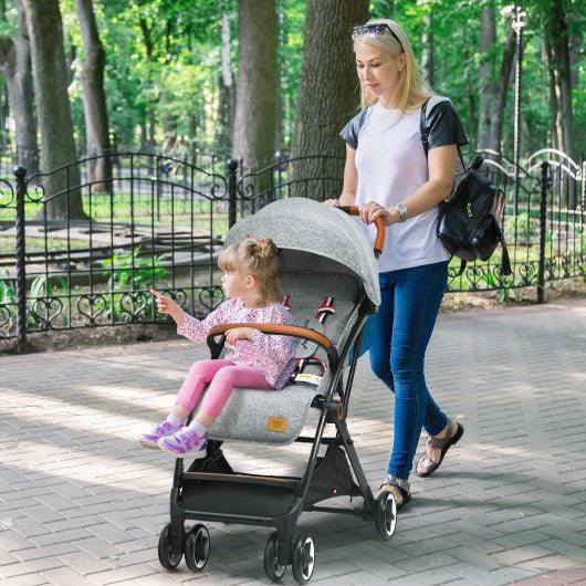 Lightweight Aluminium Frame Baby Stroller with Net-Gray at Set Shop and Smile